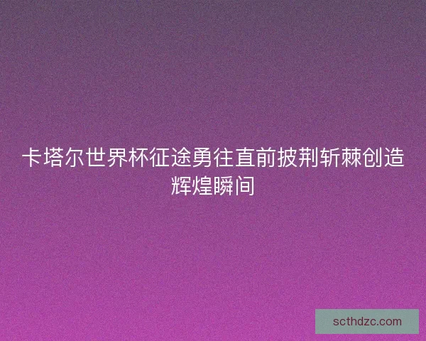 卡塔尔世界杯征途勇往直前披荆斩棘创造辉煌瞬间