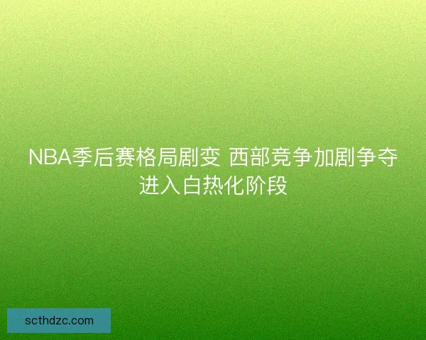 NBA季后赛格局剧变 西部竞争加剧争夺进入白热化阶段